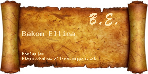 Bakom Ellina névjegykártya